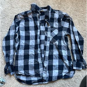 Blue worn-in flannel